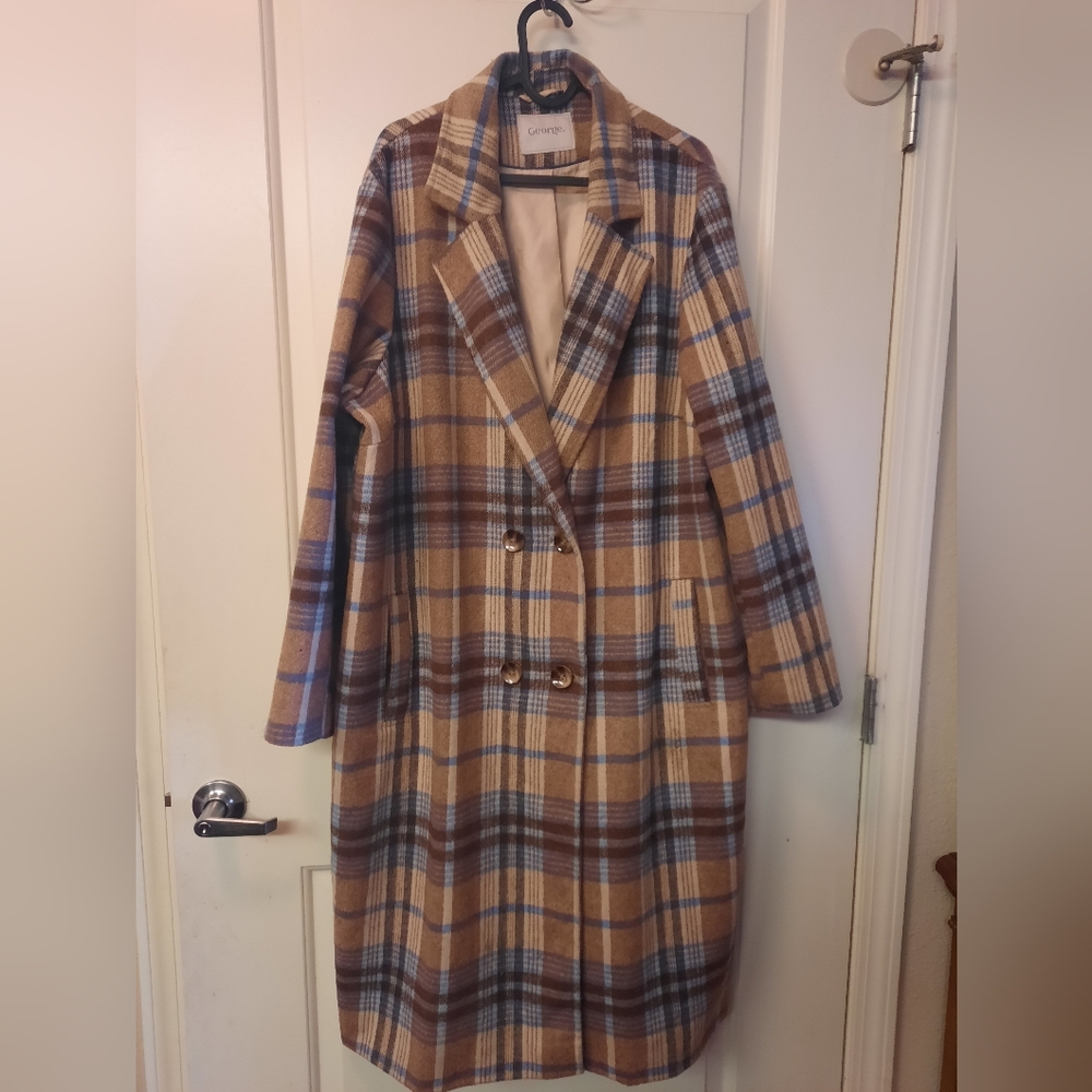 GEORGE Ladies wool full-length coat. size 22